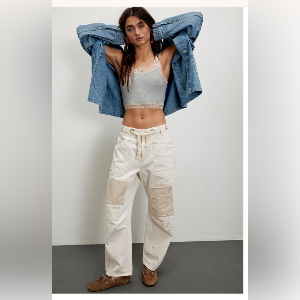 Free People Moxie Pull-On Barrel Jeans